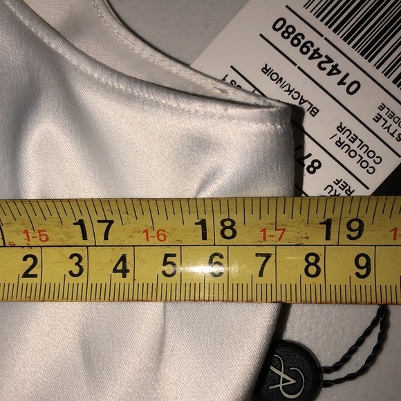 Adrianna Papell size 12 cream white & black dress with cut out at neck NWT - Picture 11 of 16